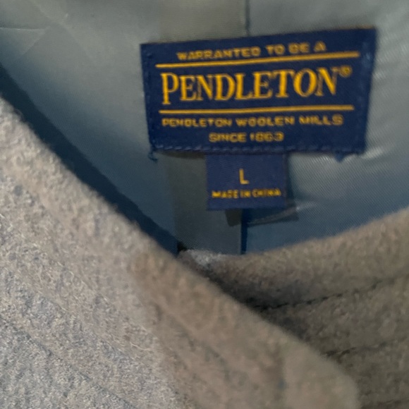 Wool Pendleton sweater. Size large. Button down with no collar. Carolina blue. - Picture 2 of 4